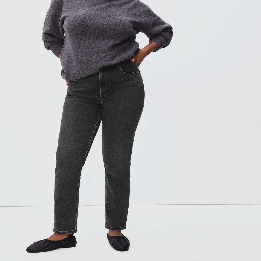 Everlane The Curvy Cheeky® Straight Jean Black Base - Size 23